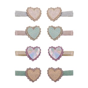 Mimi & Lula - 8 Hårclips - Scalloped Heart
