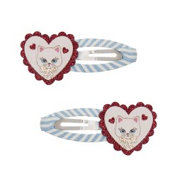 Mimi &amp; Lula - 2 Hårspænder - Large Scalloped Heart