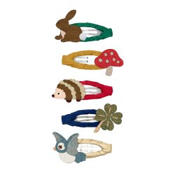 Mimi &amp; Lula - 5 Hårspænder - Mini Woodland Pals