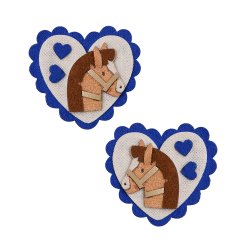 Mimi &amp; Lula - 2 Hårclips - Large Scalloped Heart Show Pony