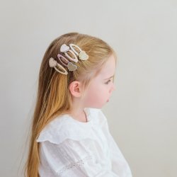 Mimi &amp; Lula - 4 Hårspænder - Scalloped Heart