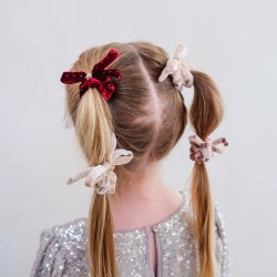 Mimi &amp; Lula - 4 Scrunchies hårelastikker - Velvet Bow