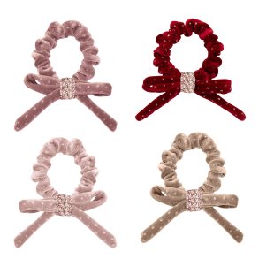 Mimi & Lula - 4 Scrunchies hårelastikker - Velvet Bow