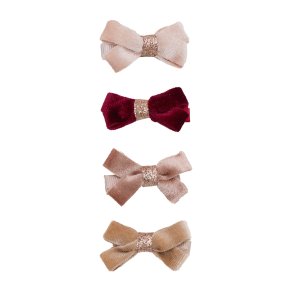 Mimi & Lula - 4 Hårclips - Glitter Velvet Bow