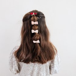 Mimi &amp; Lula - 8 Hårelastikker - Glitter Velvet Bow