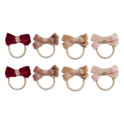 Mimi &amp; Lula - 8 Hårelastikker - Glitter Velvet Bow