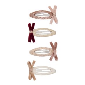 Mimi & Lula - 4 Hårspænder - Skinny Velvet Bow