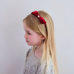 Mimi &amp; Lula - Hårbøjle - Burgundy Violet Bow
