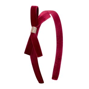 Mimi & Lula - Hårbøjle - Burgundy Violet Bow