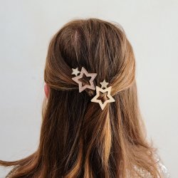 Mimi &amp; Lula - 2 Snap hårspænder - Large Super Sparkle Star
