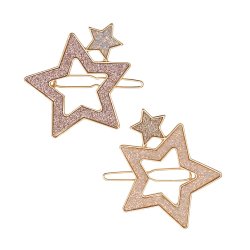 Mimi &amp; Lula - 2 Snap hårspænder - Large Super Sparkle Star