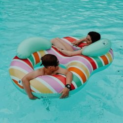 Swim Essentials - Dobbelt Badering 160 cm - Colour Rush