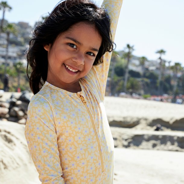 Swim Essentials - Badedragt pige str. 122-128 - Florish Yellow