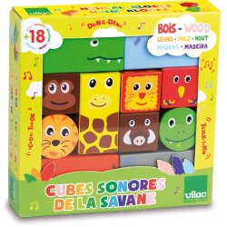 Vilac - Tr&#230;klodser med lyd - Jungledyr