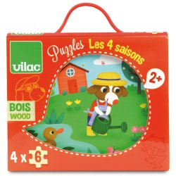 Vilac - Puslespil 4x6 brk - De 4 &#229;rstider