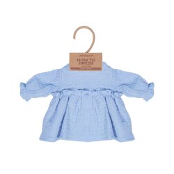 Miniland - Dukket&#248;j - Bl&#229; kjole - 32 cm