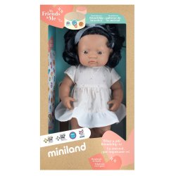Miniland - Dukke - Sydlandsk pige - 38 cm