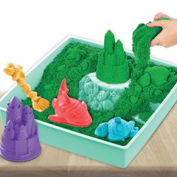Kinetic Sand - Sandbox s&#230;t - Gr&#248;n
