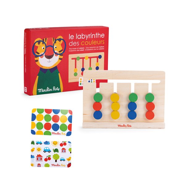Moulin Roty - Farvelabyrinten - Kombinationsspil