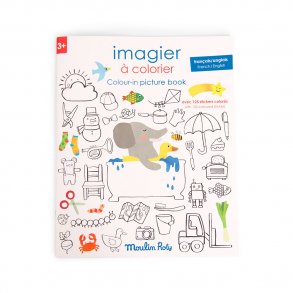 Moulin Roty - Malebog med klistermærker - Mit hverdagsliv