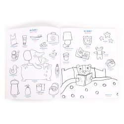 Moulin Roty - Malebog med klisterm&#230;rker - Mit hverdagsliv