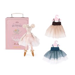 Moulin Roty - Ballerina mus i kuffert 26 cm - Suzies garderobe