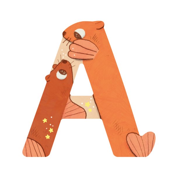 Moulin Roty - Tr&#230;bogstav A - Orange