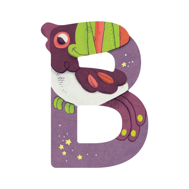 Moulin Roty - Tr&#230;bogstav B - Lilla