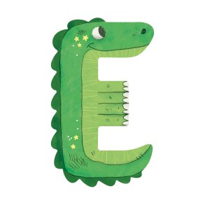 Moulin Roty - Træbogstav E - Grøn