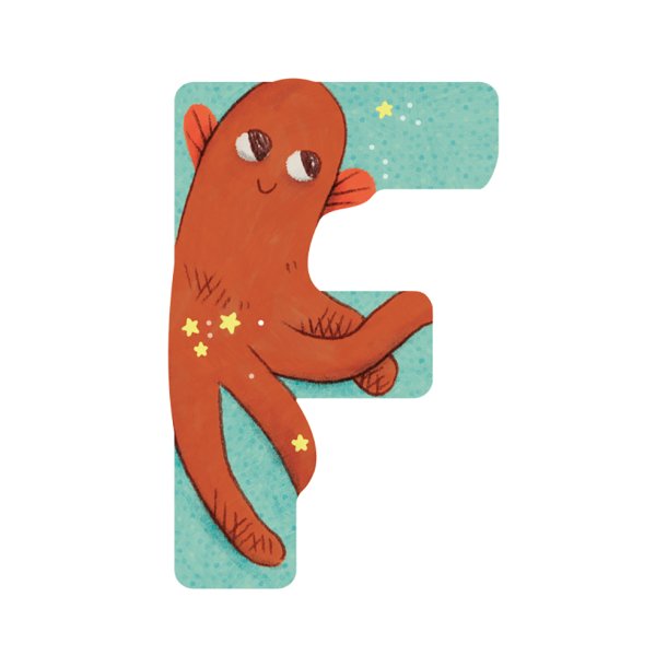 Moulin Roty - Tr&#230;bogstav F - Bl&#229;