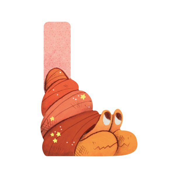 Moulin Roty - Tr&#230;bogstav L - Pink