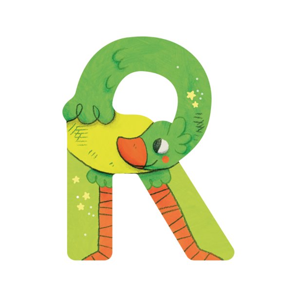 Moulin Roty - Tr&#230;bogstav R - Gr&#248;n