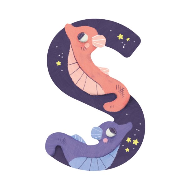 Moulin Roty - Tr&#230;bogstav S - Lilla