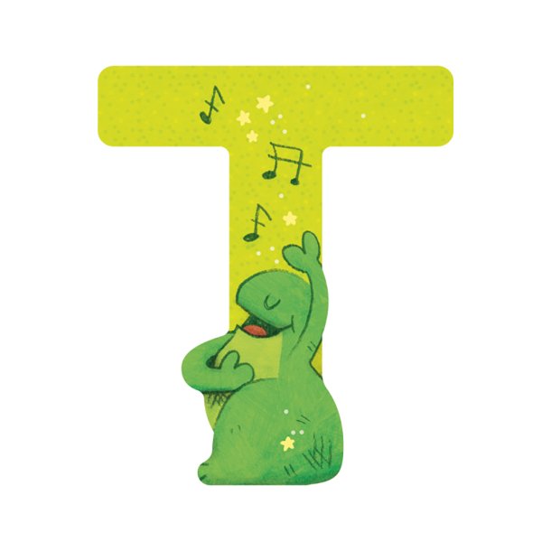 Moulin Roty - Tr&#230;bogstav T - Gr&#248;n