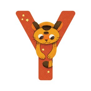 Moulin Roty - Træbogstav Y - Orange