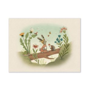 Moulin Roty - Plakat - Lille kanin på eventyr - 30x40cm - Trois Petits Lapins