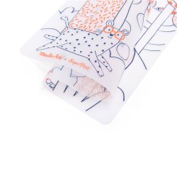 Moulin Roty - Silikone d&#230;kkeservietter med tusser - Les Toupitis