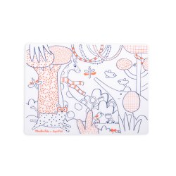 Moulin Roty - Silikone d&#230;kkeservietter med tusser - Les Toupitis