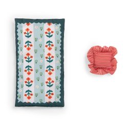 Moulin Roty - Leges&#230;t - Seng med t&#230;ppe og pude - Les Minouchkas