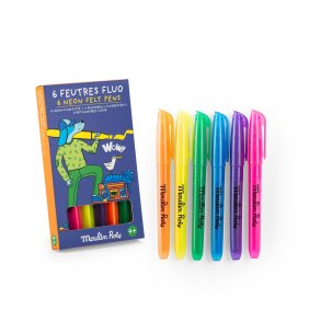 Moulin Roty - Neontusser 6 stk - Les Loufoques