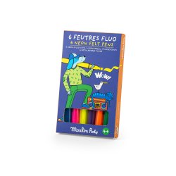 Moulin Roty - Neontusser 6 stk - Les Loufoques