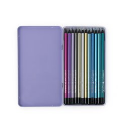 Moulin Roty - Farveblyanter 12 stk - Metallic - Les Com&#232;tes Filantes