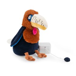 Moulin Roty - Tøjdyr med musikoptræk - Næsehornsfuglen Litchi 25 cm - La forêt Mawa