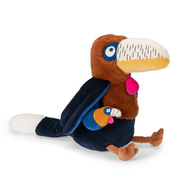 Moulin Roty - Aktivitetstøjdyr - Næsehornsfuglen Litchi 40 cm - La forêt Mawa