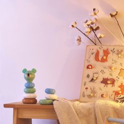 Vilac - Knoppuslespil 12 brk - Skovens Dyr af Sarah Betz