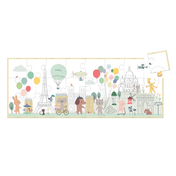 Vilac - Puslespil i tr&#230; 24 brk - Paris af Sarah Betz