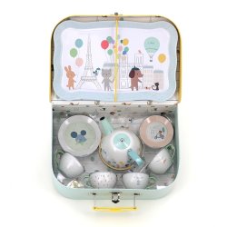 Vilac - Tes&#230;t i metal i kuffert - Paris af Sarah Betz