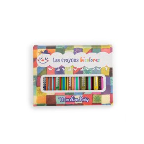Moulin Roty - Farveblyanter 12 stk - Tofarvede - Les Petites Merveilles