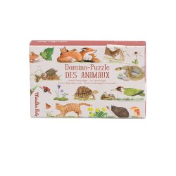 Moulin Roty - Spil - Domino puslespil - Dyr