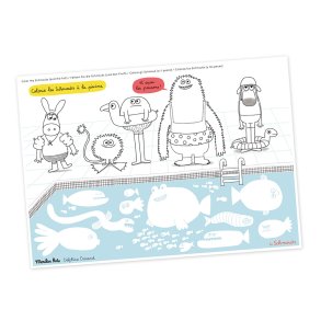 Moulin Roty - Dækkeservietter til at farvelægge 40 stk - Les Schmouks